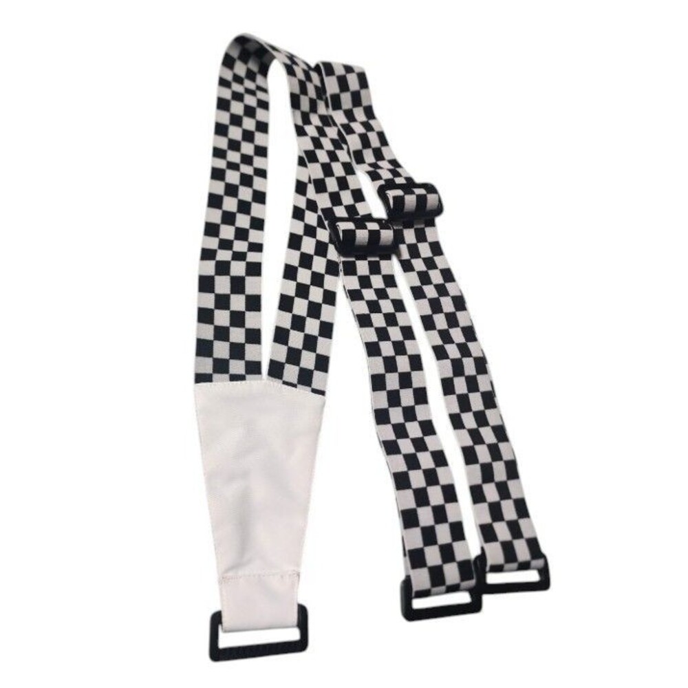 Checkerboard Suspenders Black & White Adjustable